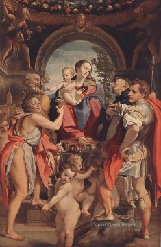 Madonna mit St George Renaissance Manierismus Antonio da Correggio Ölgemälde